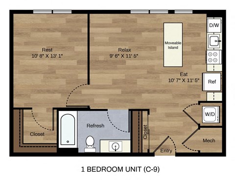 One Bedroom One Bath